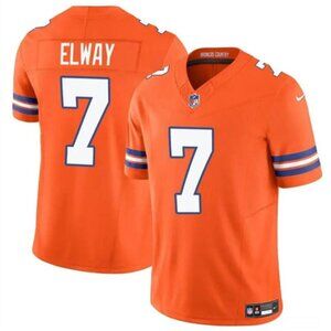 John Elway Orange Vapor Stitched Jersey Choose for Mens Youths